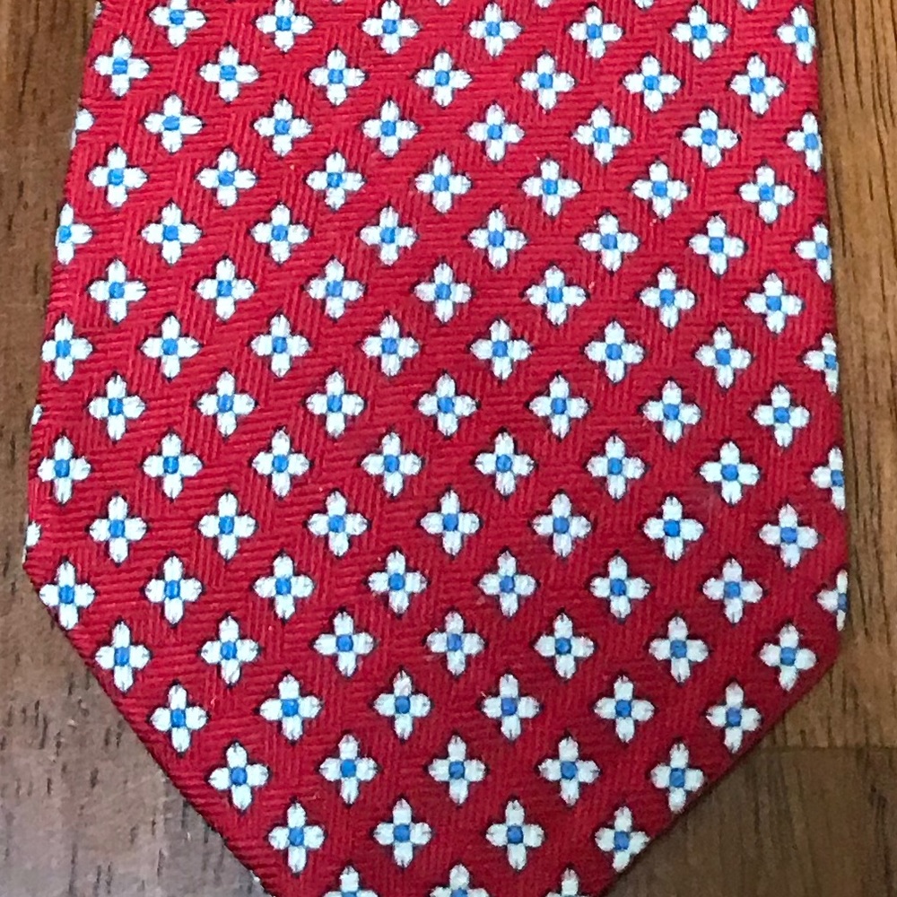 Vintage Red and White Honors Tie